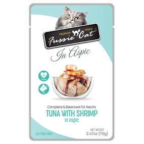 Fussie Cat In Aspic Tuna with Shrimp Wet Cat Food Pouch cat supplies cat house cat tree cat feeder cat collar