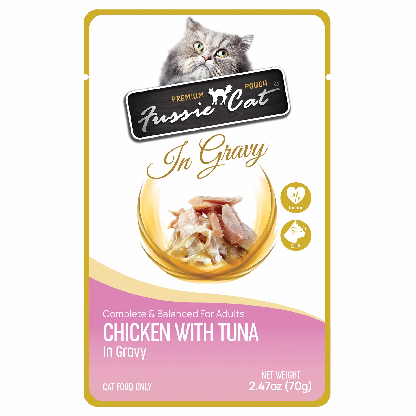 Fussie Cat In Gravy Chicken with Tuna Wet Cat Food Pouch cat supplies cat house cat tree cat feeder cat collar