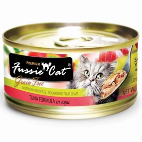 Fussie Cat Premium Tuna In Aspic Grain-Free Canned Cat Food 80g natural cat food soft cat treats freeze dried cat food organic cat treats indoor cat food