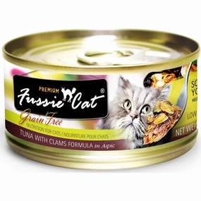 Fussie Cat Premium Tuna With Clams In Aspic Grain-Free Canned Cat Food 80g natural cat food soft cat treats freeze dried cat food organic cat treats indoor cat food