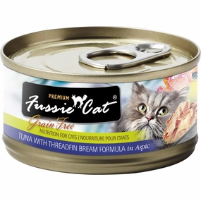 Fussie Cat Premium Tuna With Threadfin Bream In Aspic Grain-Free Canned Cat Food 80g natural cat food soft cat treats freeze dried cat food organic cat treats indoor cat food