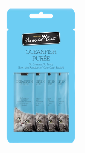 Fussie Cat Pure - Oceanfish 4pk 2oz Bag cat toys interactive cat toys cat teaser wand cat balls cat laser pointer