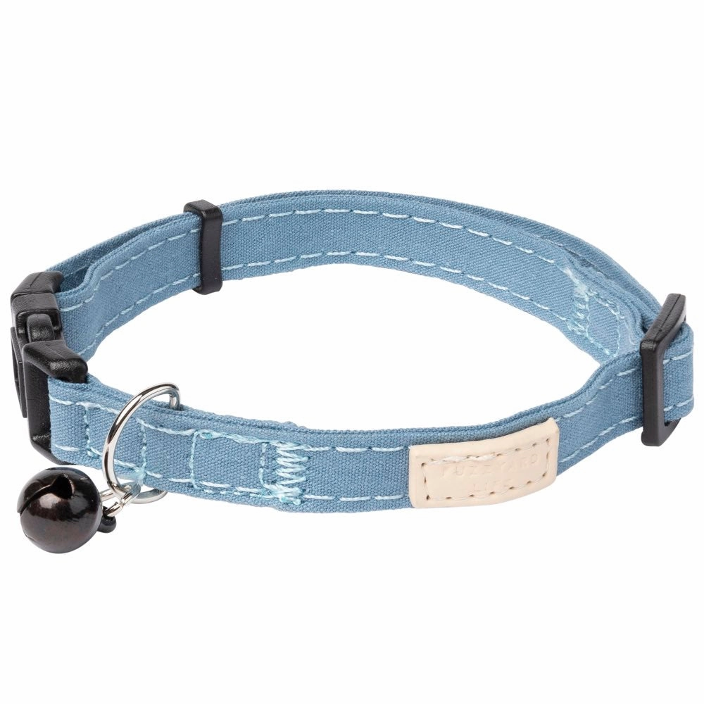 FuzzYard Life Cat Collar (French Blue) cat accessories cat collar cat harness cat backpack cat ID tag