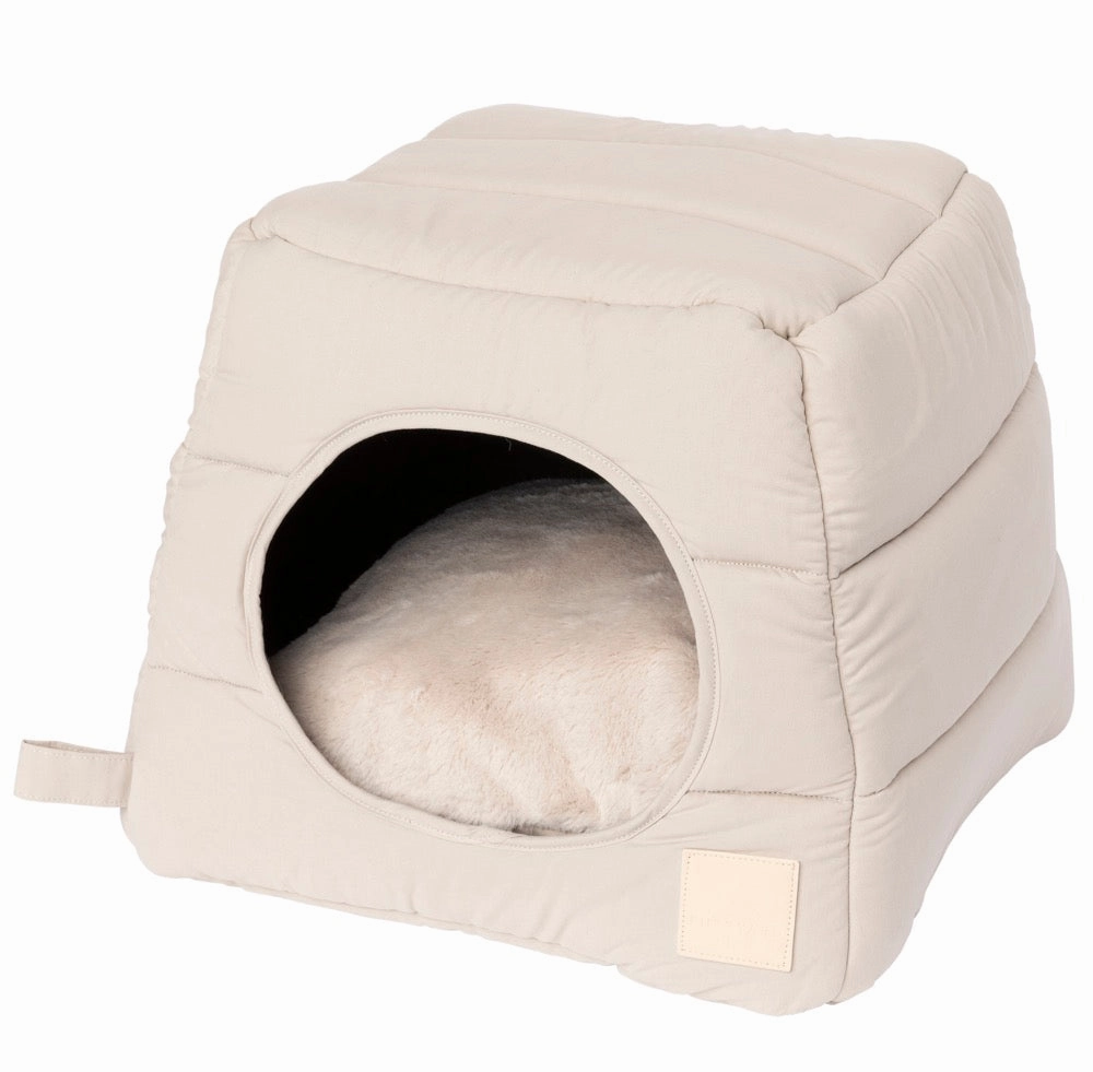 Fuzzyard Life Cubby Bed For Cats & Dogs (Sandstone) dog harness dog training collar dog safety vest dog seatbelt dog ID tag