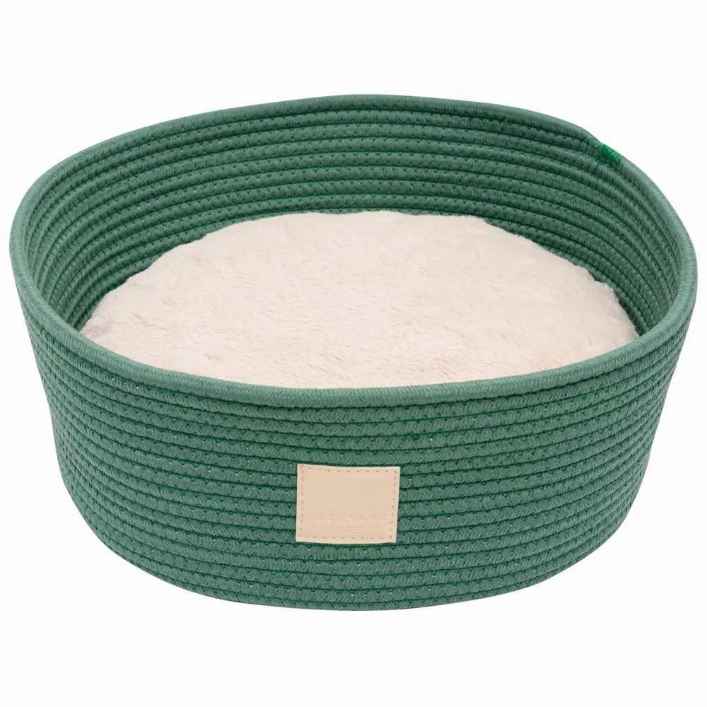 FuzzYard Life Rope Basket Pet Bed (Myrtle Green) cat accessories cat collar cat harness cat backpack cat ID tag