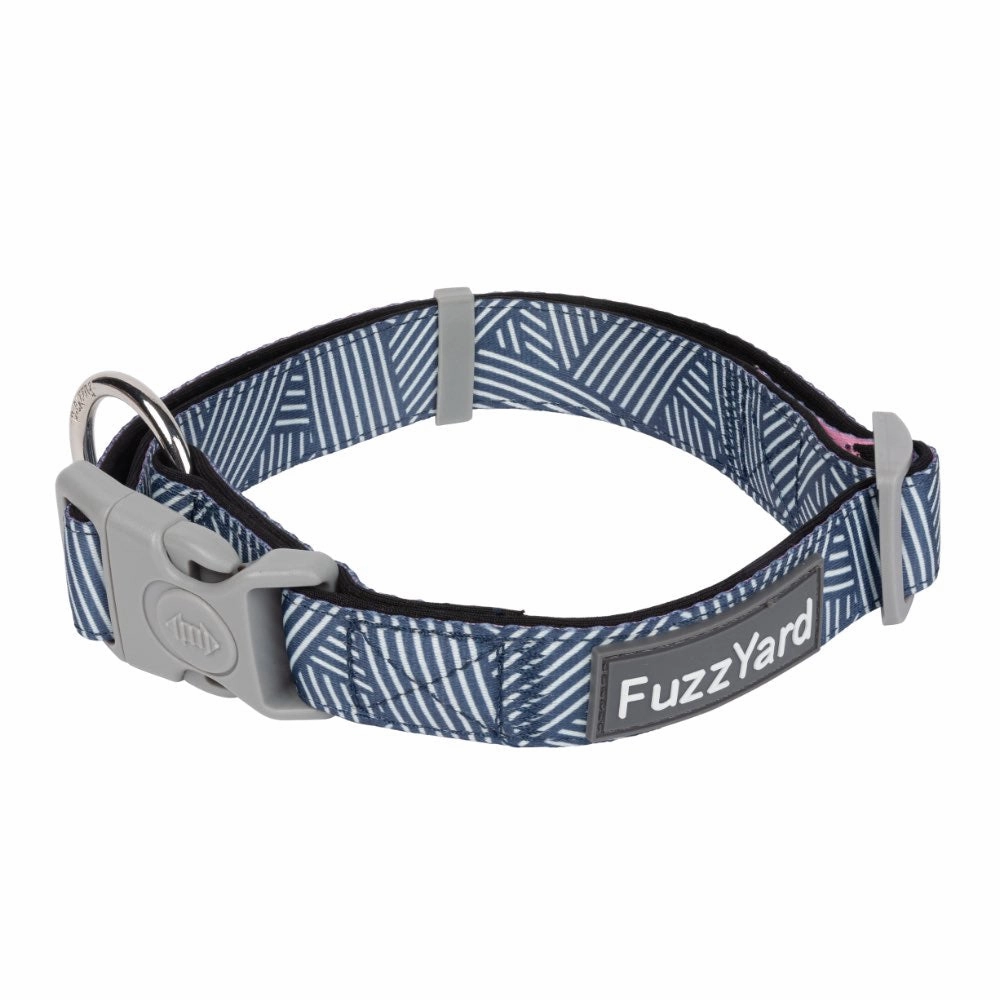 FuzzYard Thornbury Aegean Blue Dog Collar grain free dog food natural dog biscuits high protein dog food dog food pack dog meat sticks