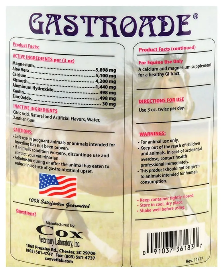 Gastroade Liquid GI Supplement for Horses