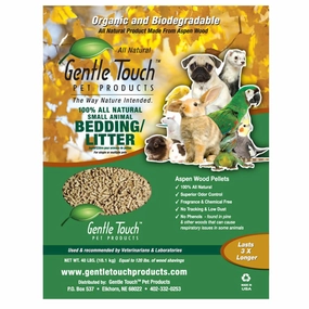 Gentle Touch Bedding/ Aspen Pellets, 40 lbs puppy accessories new puppy gear puppy bed puppy blanket puppy grooming kit