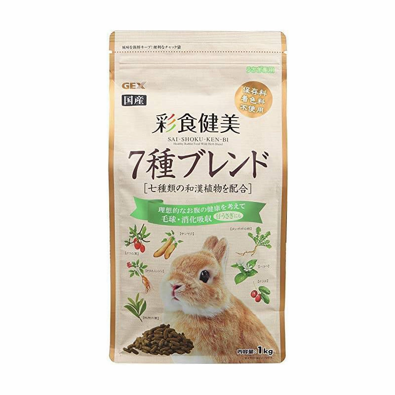Gex Saishoku Kenbi 7 Blend Herb Junior Rabbit Food 900g hamster food guinea pig food rabbit hay rodent treats mouse food