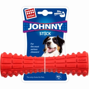 GiGwi Extra Durable Johnny Stick Rubber Dog Toy (Red) dog puzzle toy dog slow feeder dog treat ball dog brain toy dog feeder toy