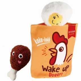 GiGwi Foody Friendz Interactive Plush Dog Toy (Chicken Snack Bag) dog puzzle toy dog slow feeder dog treat ball dog brain toy dog feeder toy