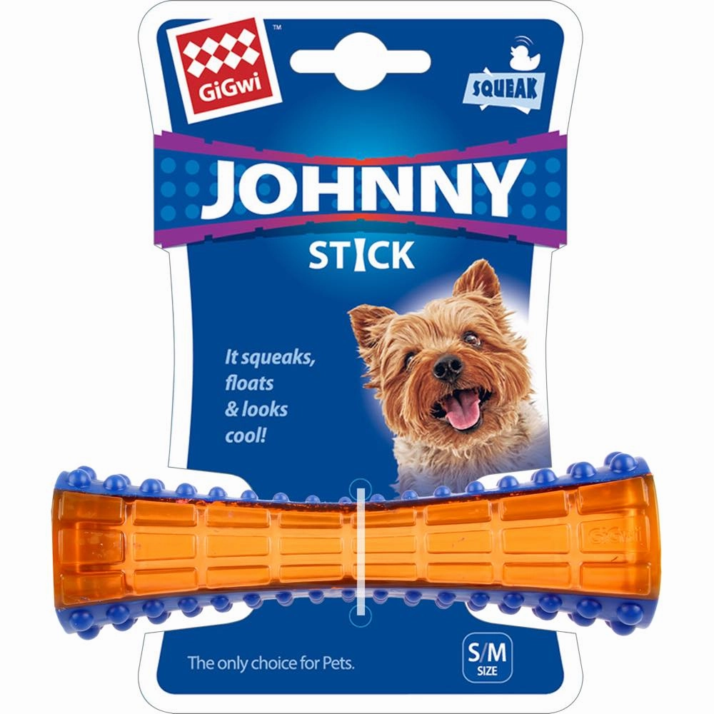 GiGwi Johnny Stick TPR Dog Toy (Blue/Orange) dog puzzle toy dog slow feeder dog treat ball dog brain toy dog feeder toy