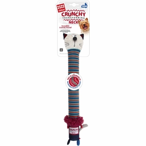 GiGwi Plush Friendz Crunchy Neck Dog Toy (Cat) dog harness dog training collar dog safety vest dog seatbelt dog ID tag