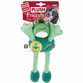 GiGwi Plush Friendz Long Dog Toy (Avocado Frog) dog puzzle toy dog slow feeder dog treat ball dog brain toy dog feeder toy
