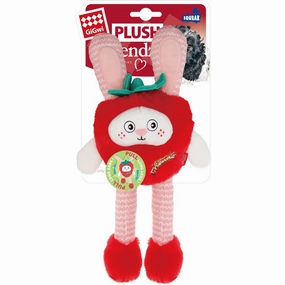 GiGwi Plush Friendz Long Dog Toy (Strawberry Rabbit) dog puzzle toy dog slow feeder dog treat ball dog brain toy dog feeder toy