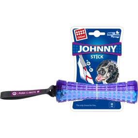 GiGwi Push To Mute Johnny Stick Dog Toy (Purple/Blue) dog puzzle toy dog slow feeder dog treat ball dog brain toy dog feeder toy