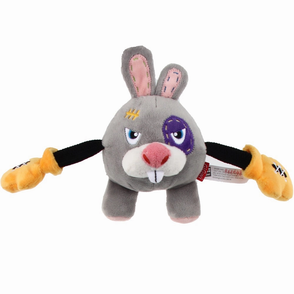 GiGwi Rock Zoo Bungee Plush Dog Toy (Rabbit)