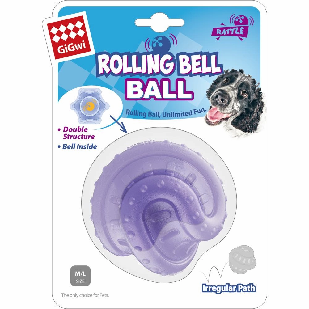 GiGwi Rolling Bell Ball Dog Toy cat dry food crunchy cat food fish formula dry cat food adult cat kibble kitten dry food