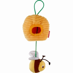 GiGwi Rookie Hunter Treat Dispensing Plush Cat Toy (Bee With Beehive) cat leash cat bowtie cat hat cat bandana cat costume