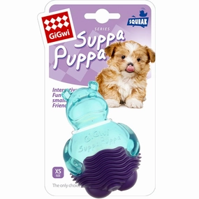 GiGwi Suppa Puppa Hippo TPR Dog Toy (Blue/Purple) dog puzzle toy dog slow feeder dog treat ball dog brain toy dog feeder toy