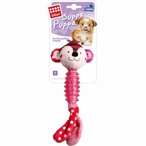 GiGwi Suppa Puppa TPR & Plush Dog Toy (Monkey) dog puzzle toy dog slow feeder dog treat ball dog brain toy dog feeder toy