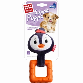 GiGwi Suppa Puppa TPR Ring Plush Dog Toy (Penguin) dog bones rawhide chew sticks dog jerky bacon bone