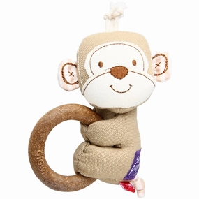 GiGwi Suppa Puppa Wooden Ring Plush Dog Toy (Monkey) dog bones rawhide chew sticks dog jerky bacon bone