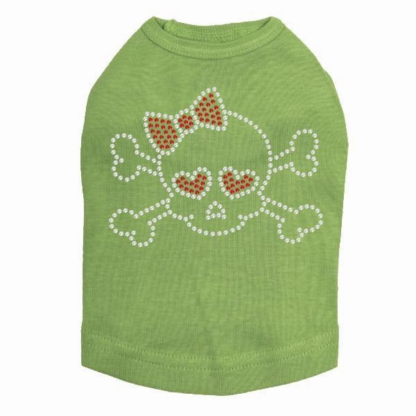 Girl Skull Rhinestone Dog Tank