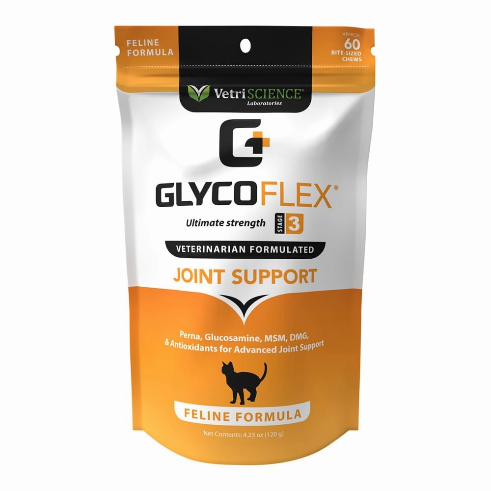 Glyco Flex 3 Joint Support for Cats, 60 Bite Sized Chews dog plush squeaky toy interactive plush toy plush rope toy tough plush dog pillow toy