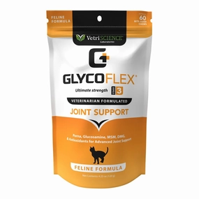Glyco Flex 3 Joint Support for Cats, 60 Bite Sized Chews dog plush squeaky toy interactive plush toy plush rope toy tough plush dog pillow toy