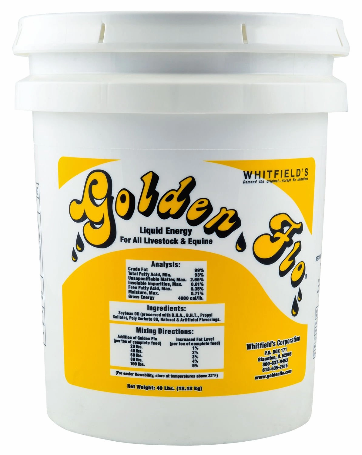 Golden Flo Liquid Energy, 5 Gallon chicken supplies backyard chicken coop accessories poultry food chicken vitamins