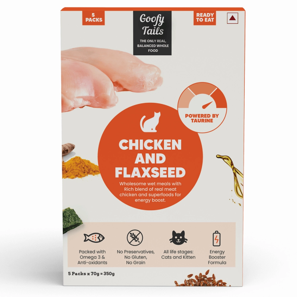 Goofy Tails Chicken and Flaxseed Cat Wet Food