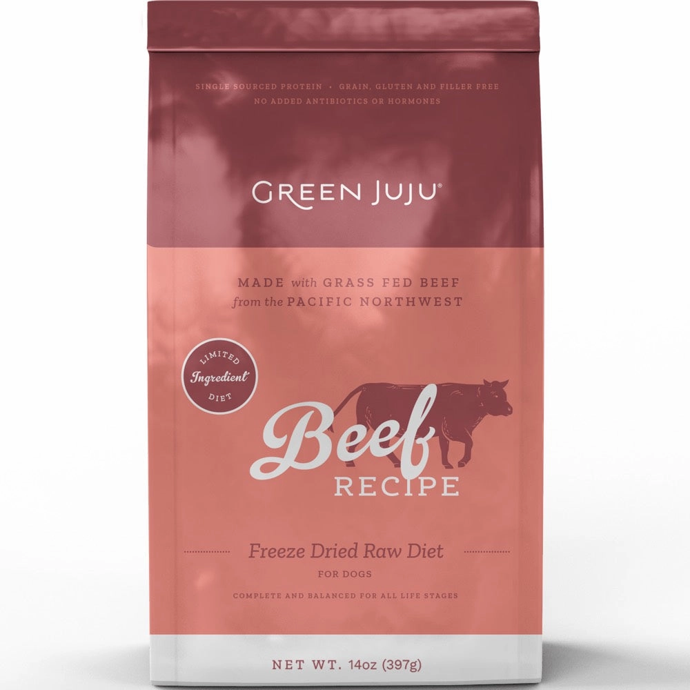 Green Juju Beef Recipe Grain-Free Freeze-Dried Raw Dog Food 14oz horse supplement horse vitamins animal probiotics livestock digestive aid horse immune booster