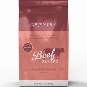 Green Juju Beef Recipe Grain-Free Freeze-Dried Raw Dog Food 14oz horse supplement horse vitamins animal probiotics livestock digestive aid horse immune booster