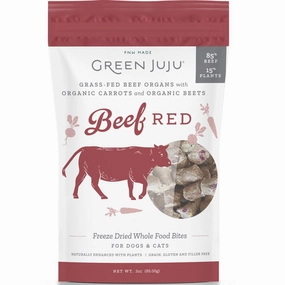 Green Juju Beef Red Grain-Free Freeze-Dried Raw Treats & Food Toppers For Cats & Dogs horse supplement horse vitamins animal probiotics livestock digestive aid horse immune booster