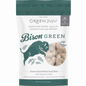 Green Juju Bison Green Grain-Free Freeze-Dried Raw Treats & Food Toppers For Cats & Dogs horse supplement horse vitamins animal probiotics livestock digestive aid horse immune booster