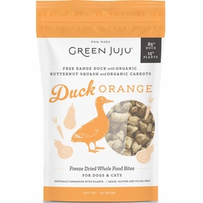 Green Juju Duck Orange Grain-Free Freeze-Dried Raw Treats & Food Toppers For Cats & Dogs fly trap horse fly spray poultry fly control fly repellent farm fly solution