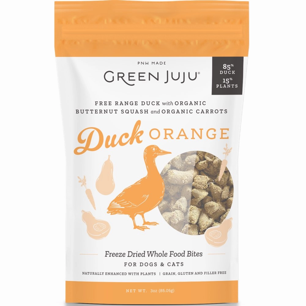 Green Juju Duck Orange Grain-Free Freeze-Dried Raw Treats & Food Toppers For Cats & Dogs fly trap horse fly spray poultry fly control fly repellent farm fly solution