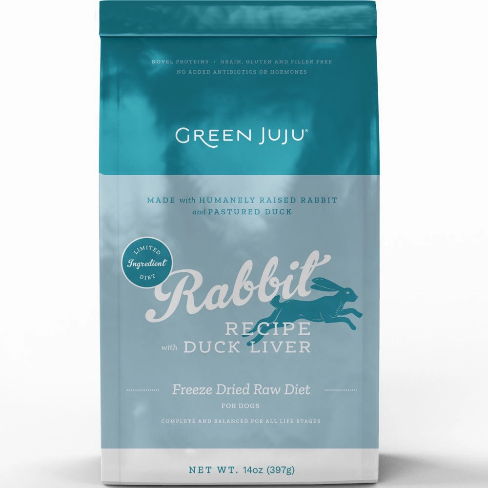 Green Juju Rabbit Recipe With Duck Liver Grain-Free Freeze-Dried Raw Dog Food 14oz horse supplement horse vitamins animal probiotics livestock digestive aid horse immune booster