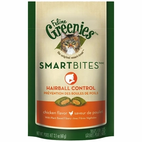 Greenies Feline Smart Bites Hairball Control Chicken Cat Treats cat treats toys for cats cat hair remover cat cleaning supplies cat food bowl