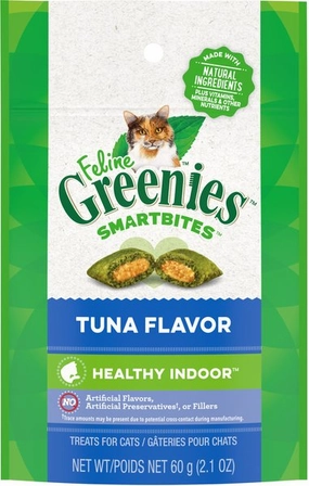 Greenies Feline Smart Bites Healthy Indoor Tuna Cat Treats cat treats toys for cats cat hair remover cat cleaning supplies cat food bowl