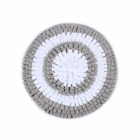 Grey & White round Snuffle Mat dog toys indestructible dog toys dog tug toys dog plush chew resistant toy