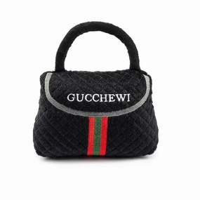 Gucchewi Striped Dog Purse Toy dog toys indestructible dog toys dog tug toys dog plush chew resistant toy