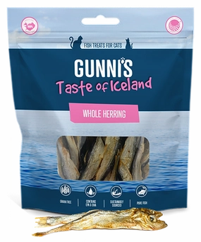 Gunni's Cat Treats Whole Herring 1.5oz bag cat toys interactive cat toys cat teaser wand cat balls cat laser pointer