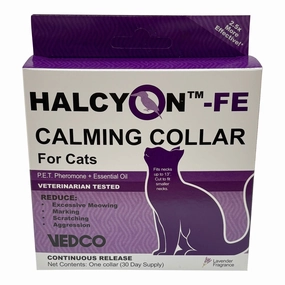 Halcyon FE Calming Collar for Cats cat scratchers cat towers cat window perch cat heating pad cat calming spray