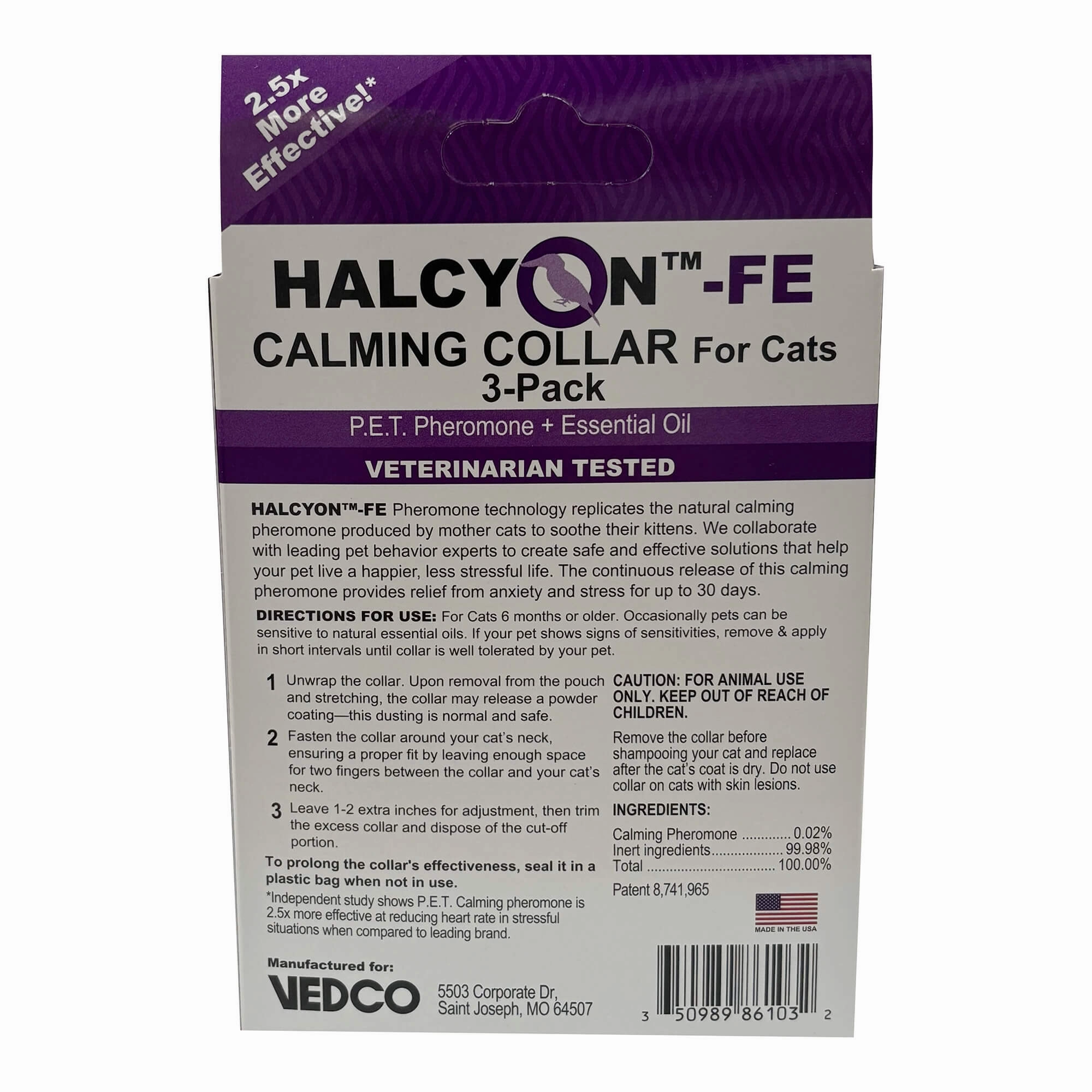 Halcyon FE Calming Collar for Cats