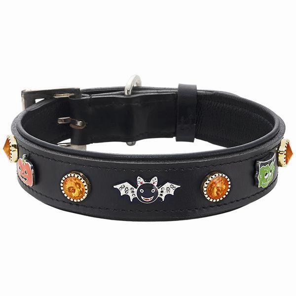 Halloween Charm Leather Dog Collar treats for dogs dog biscuits dog reward treats organic dog snacks natural dog biscuits