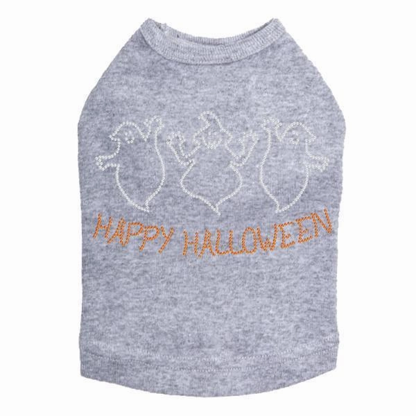 Halloween Ghosts Rhinestone Dog Tank