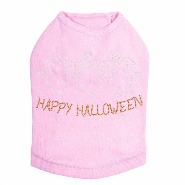 Halloween Ghosts Rhinestone Dog Tank