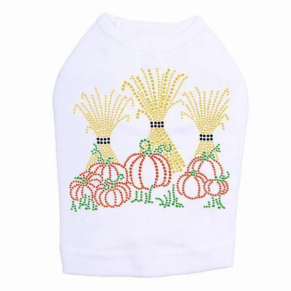 Halloween Haystacks Rhinestone Dog Tank